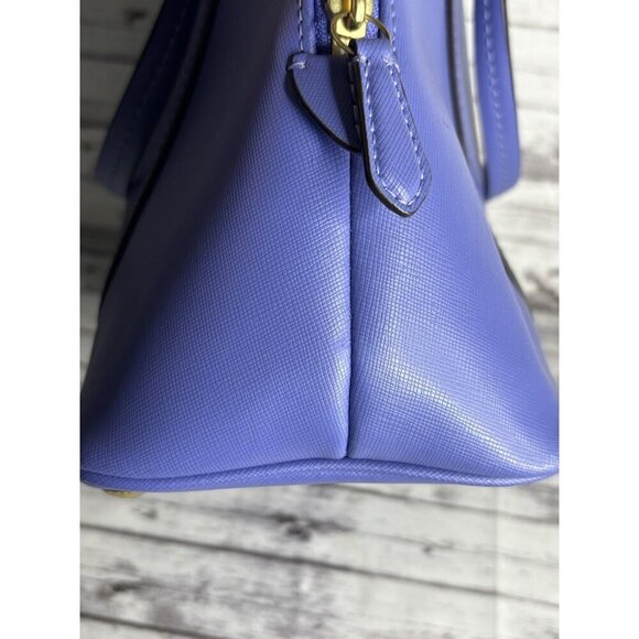 Vintage Coach Peyton Leather Cora Domed Satchel F25671 SV/CERULEAN BLUE - Picture 14 of 16